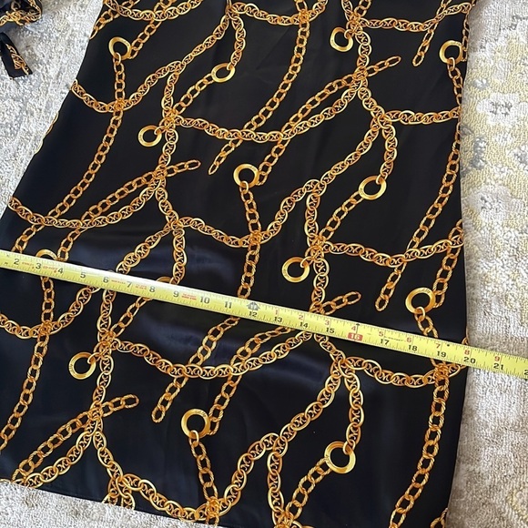 Milly Silk Simone Mini Dress Chain Print - Picture 14 of 16